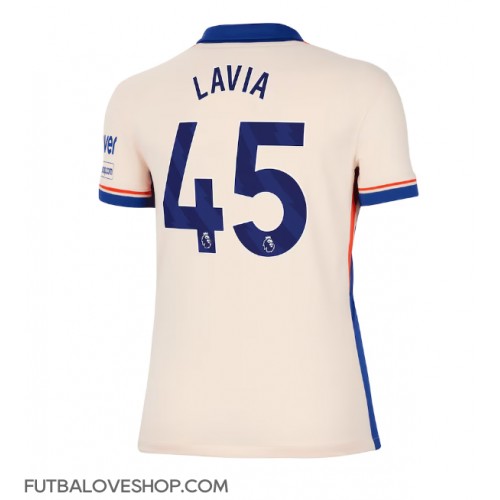 Dres Chelsea Romeo Lavia #45 Preč pre Ženy 2024-25 Krátky Rukáv